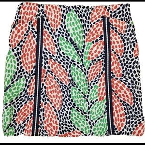 LILLY PULITZER Caterpillar Leaves Skirt Front Pockets Women Size 2 Style 16350TH